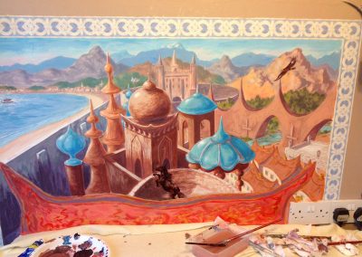 Mural of Arabian scene